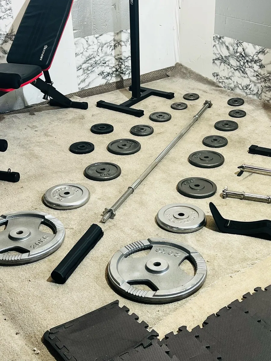 110KG IRON WEIGHTS BARBELL DUMBBELLS BENCH +++ - Image 3