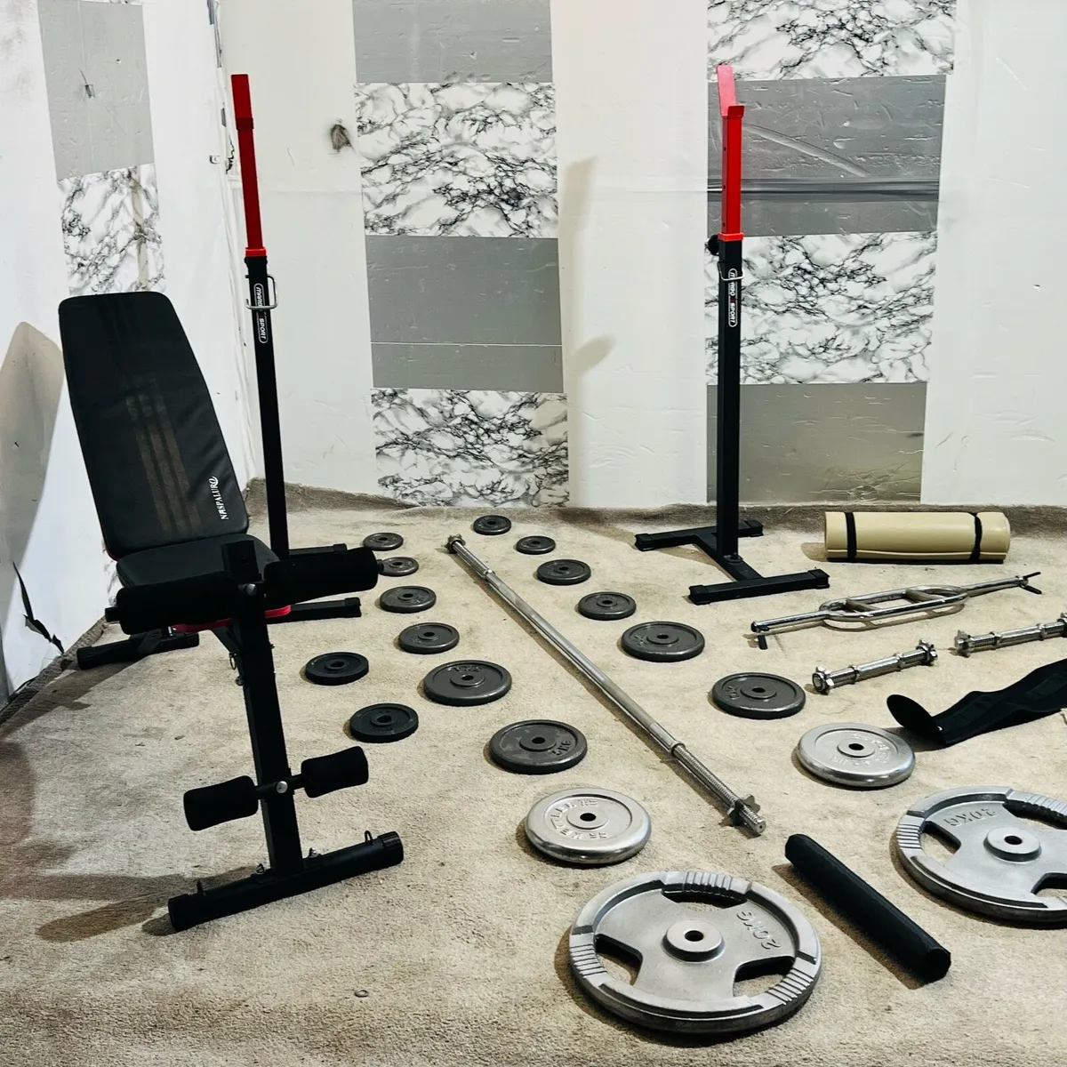 110KG IRON WEIGHTS BARBELL DUMBBELLS BENCH +++ - Image 4