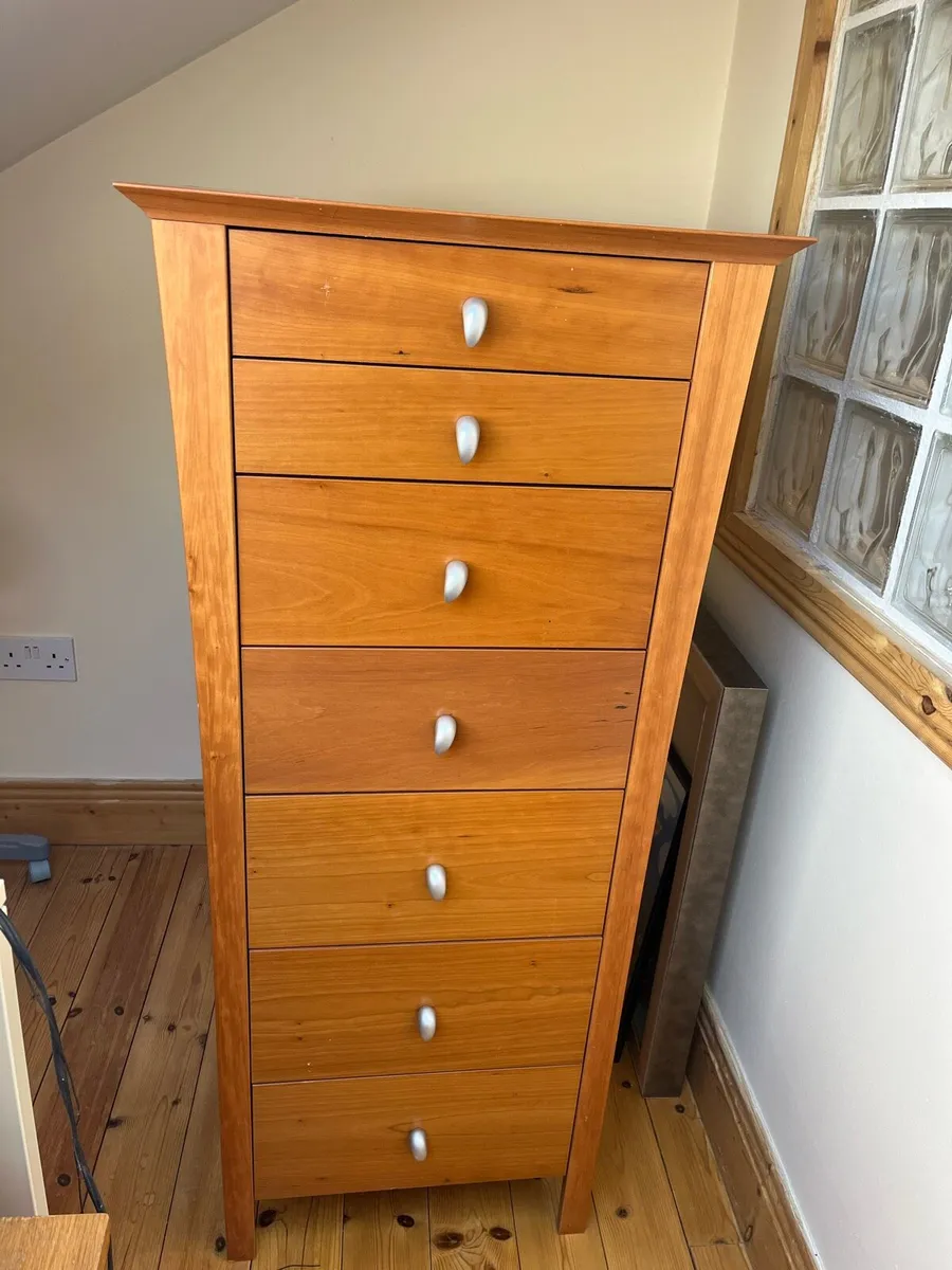 Solid Wood Tallboy Chest of Drawers - Image 1