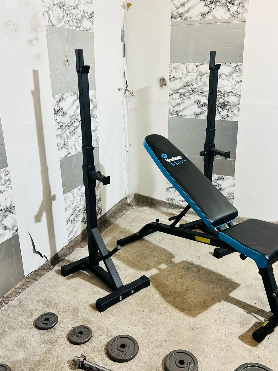 IRON WEIGHTS BARBELL DUMBBELLS RACK STANDS BENCH - Image 2