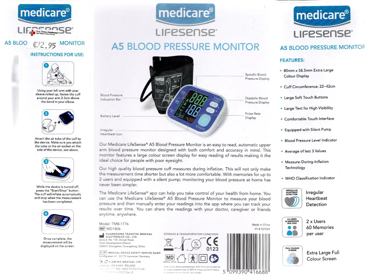 Blood Pressure Monitor with colour screen - Image 2