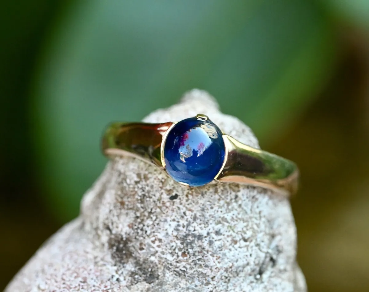 Antique Gents/Ladies Sapphire Solitaire Ring -15ct - Image 2