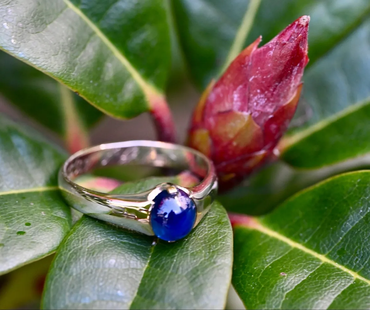 Antique Gents/Ladies Sapphire Solitaire Ring -15ct - Image 3