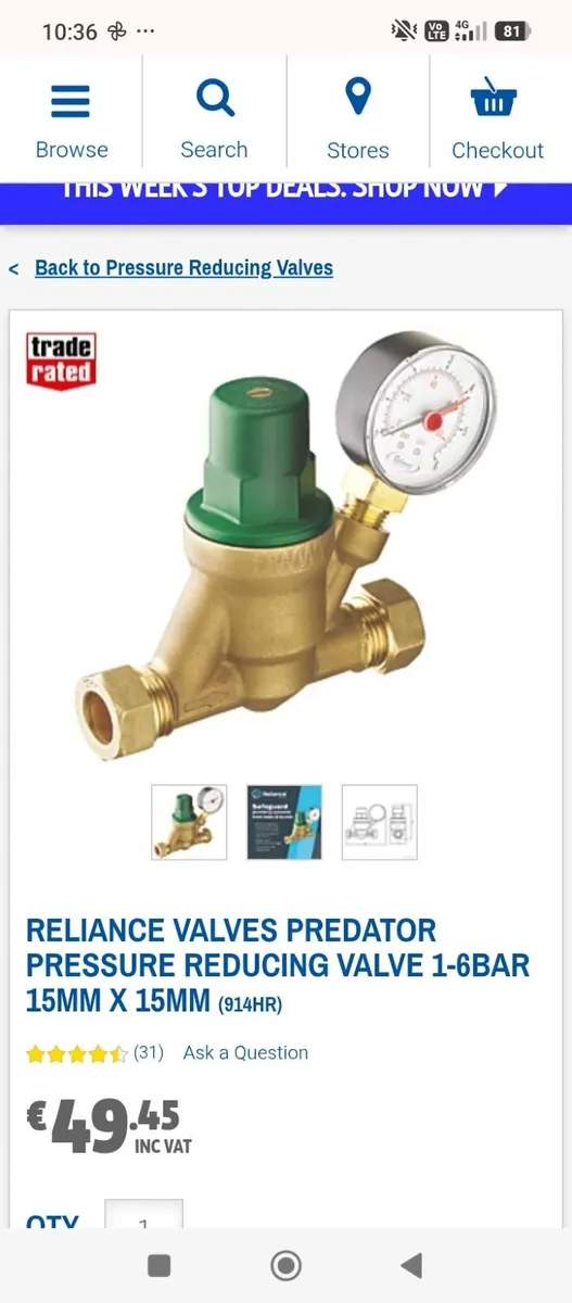 New Propane Butane gas Clip Regulator 27mm 37mbar - Image 4