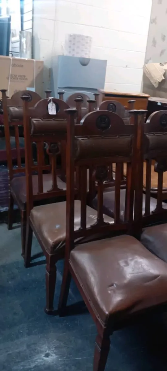 Set Of Six Victorian Scottish Theme Dining Chairs - Image 1