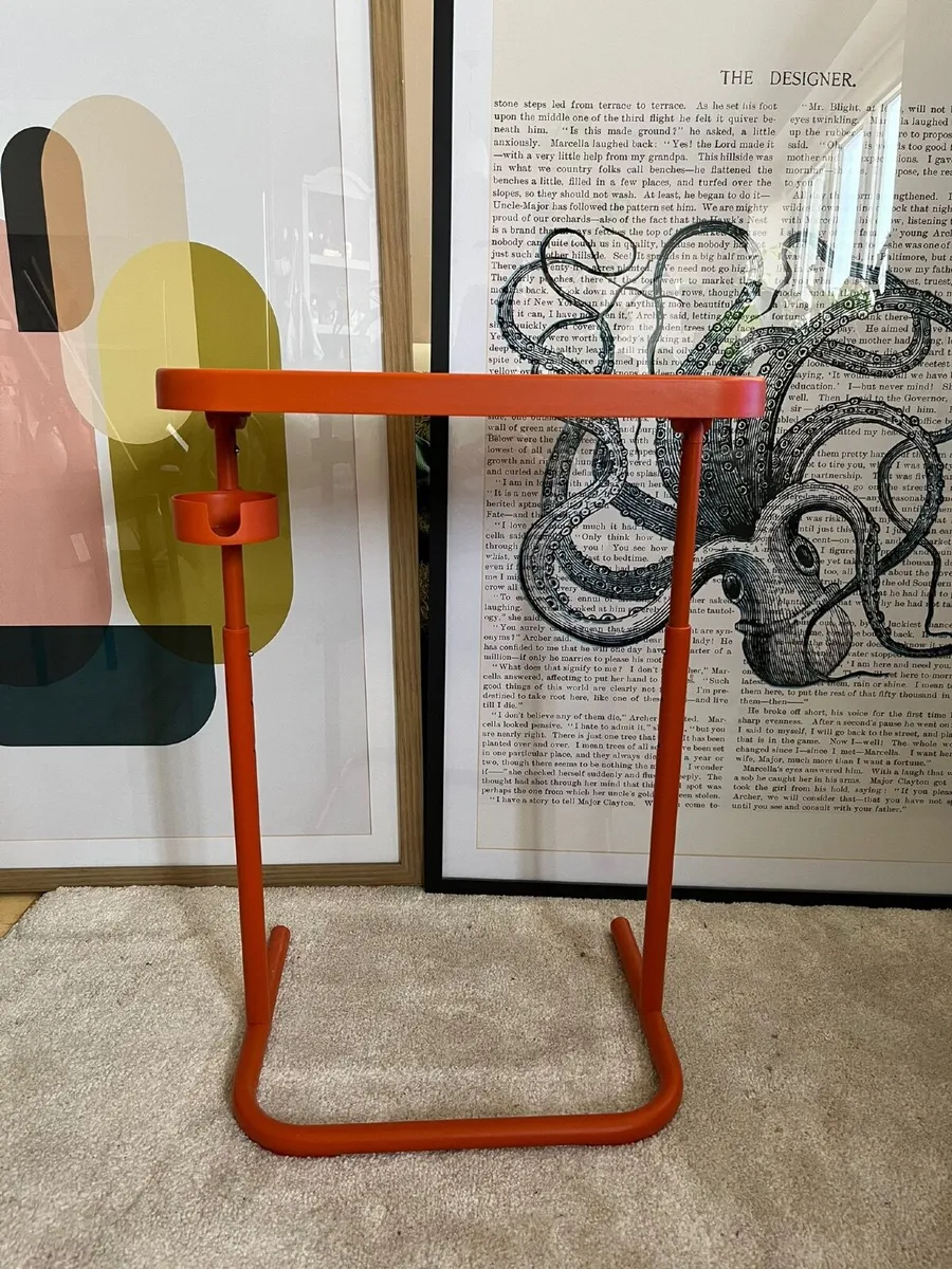 IKEA Laptop Stand Vibrant Orange Adjustable - Image 2