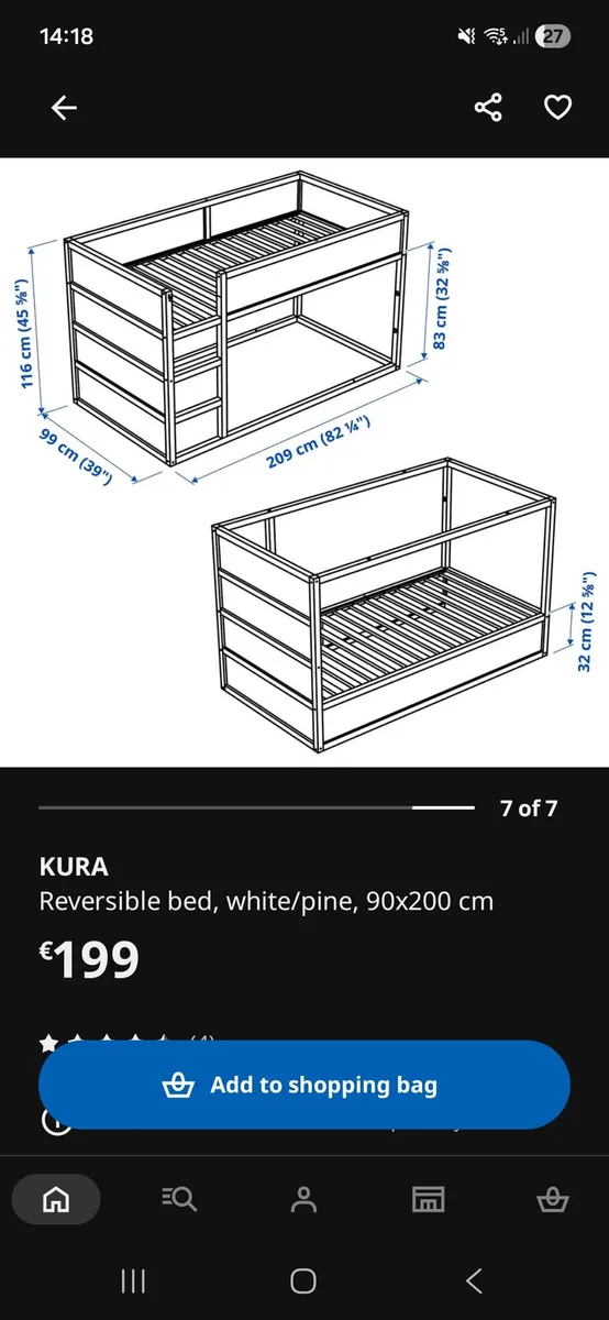 Ikea Kura bed - Image 3