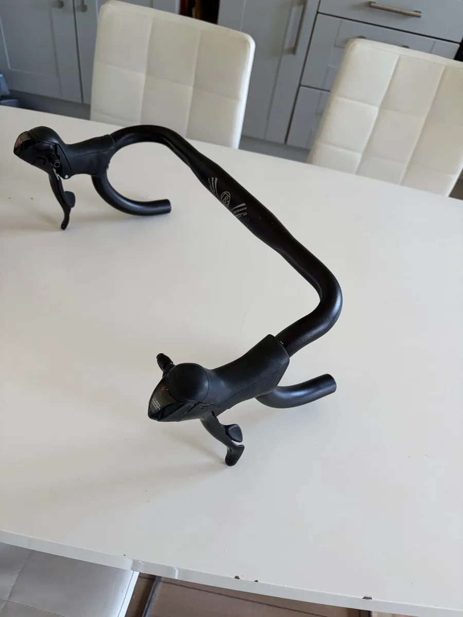 ROAD BIKE HANDLE BAR WITH SHIFTERS - Image 1