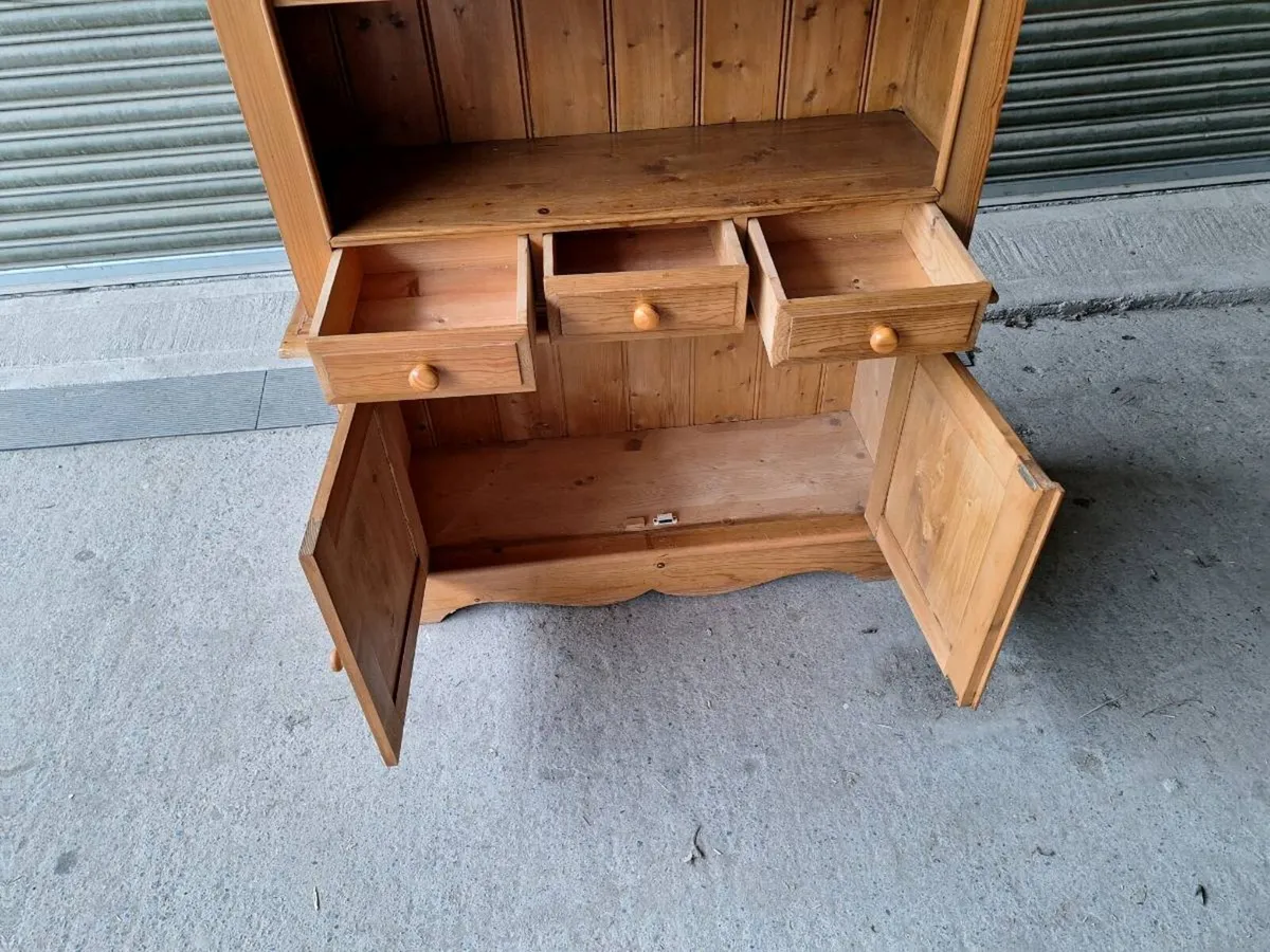 Solid Pine Kitchen Dresser, Rustic(DELIVERY) - Image 4