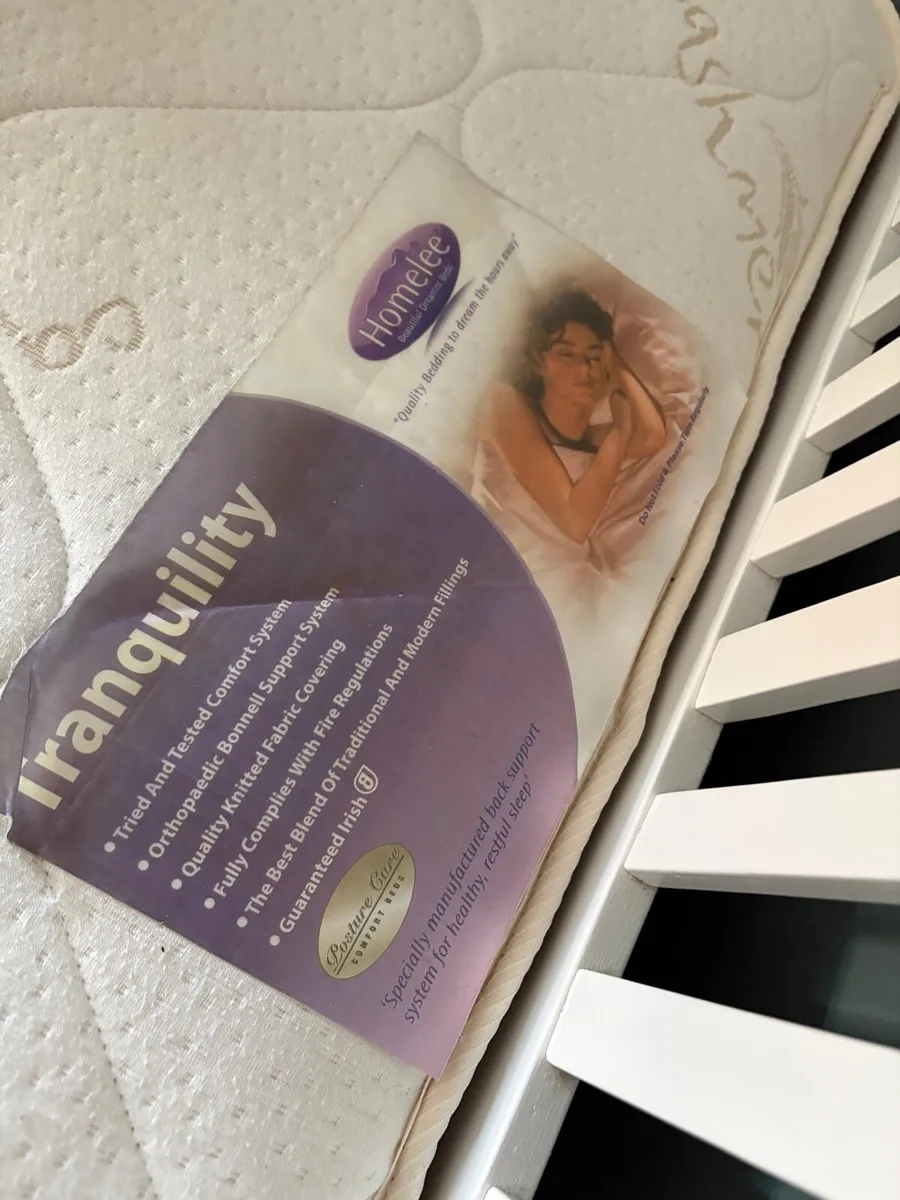 White wooden - single Bed - Image 2