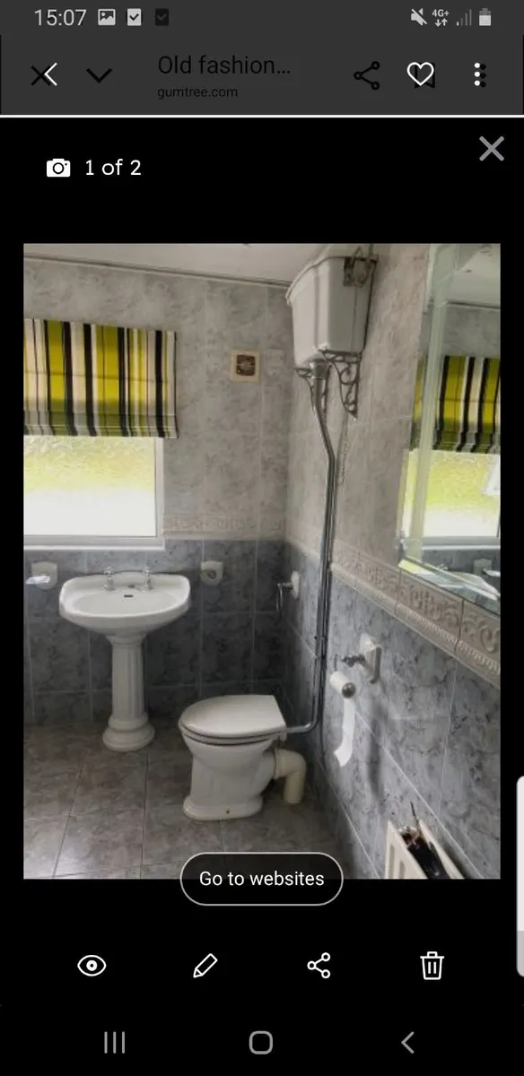 Victorian sink and high level toilet - Image 2