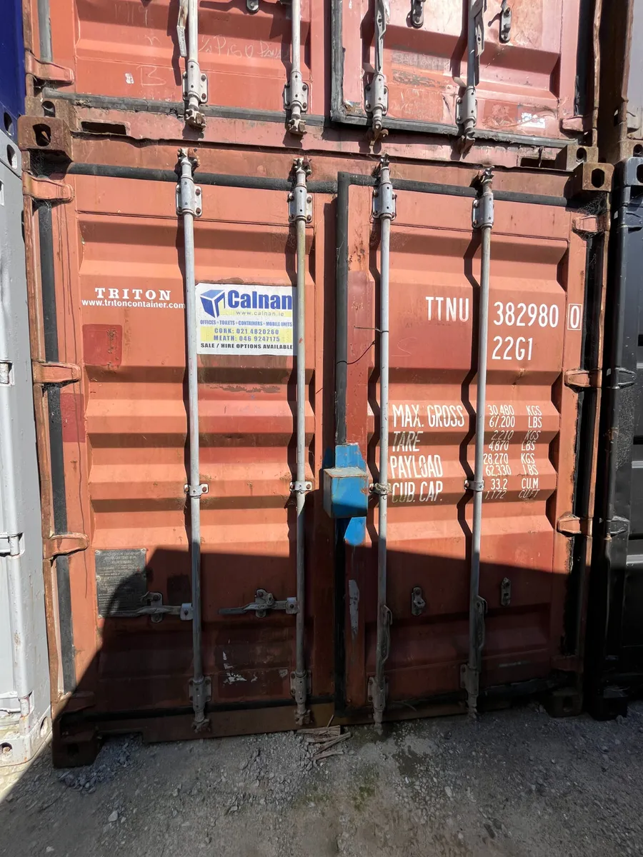 382980-0 -: Ex-Hire Used 20x8 Container (Red) - Image 1