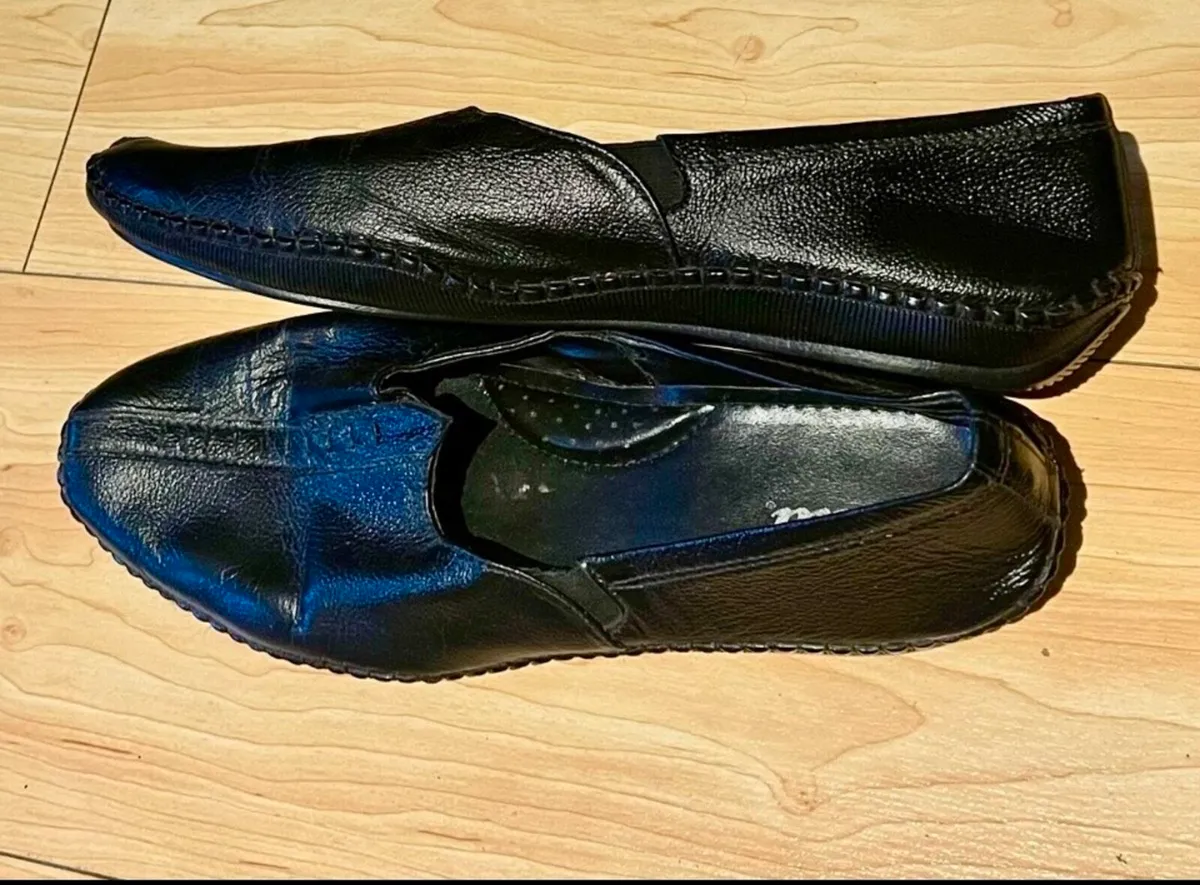 leather slip-on loafer shoes - Image 2