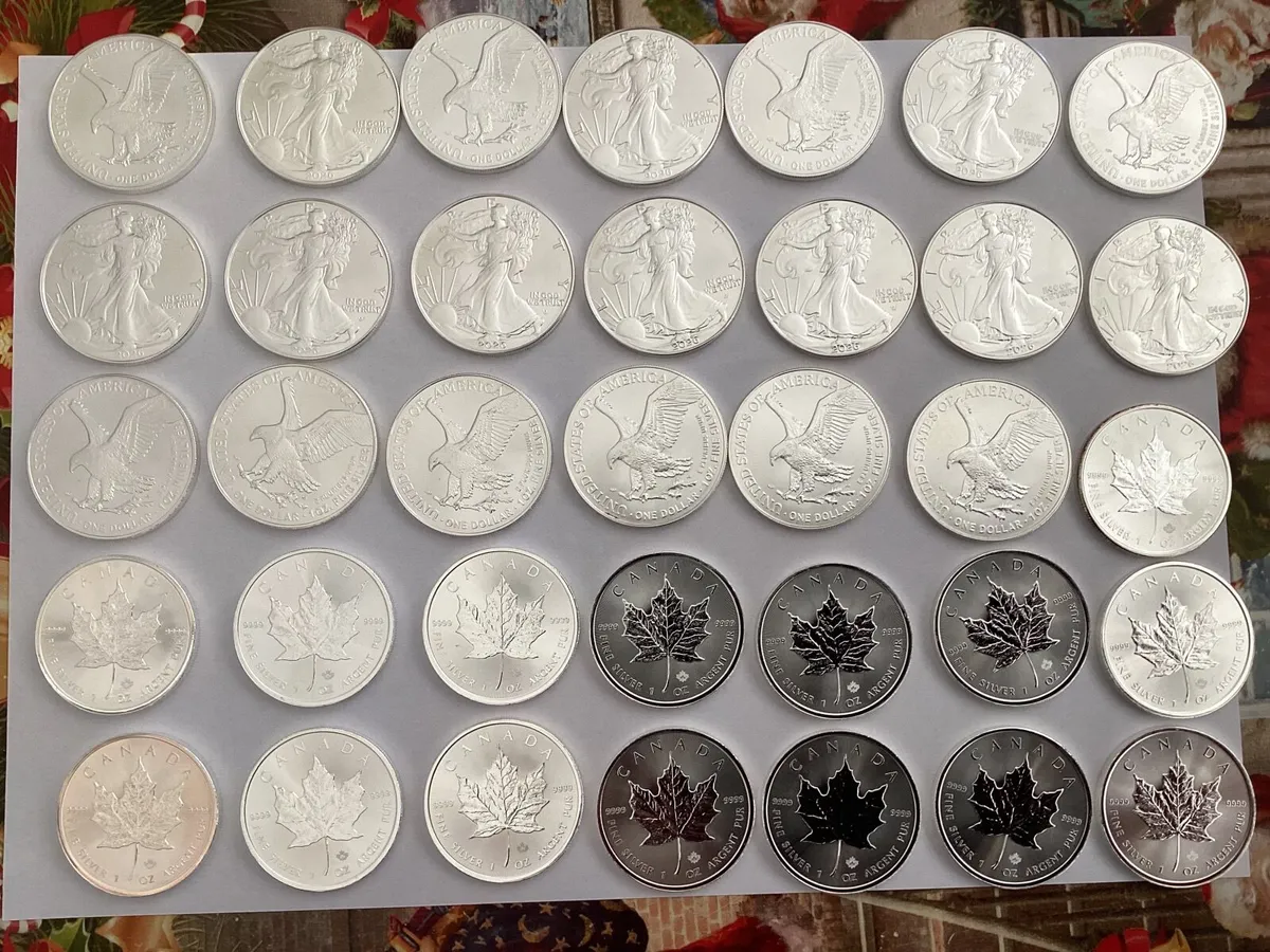 Silver bars and coins - Image 2