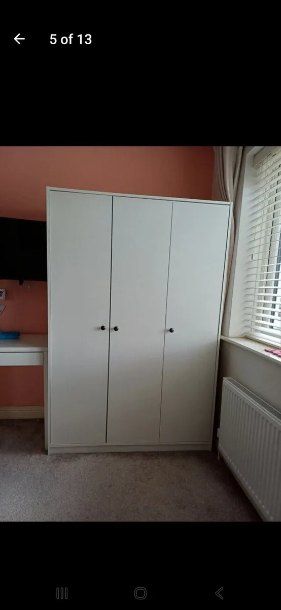 3 door wardrobe with hanging space and shelves. - Image 1