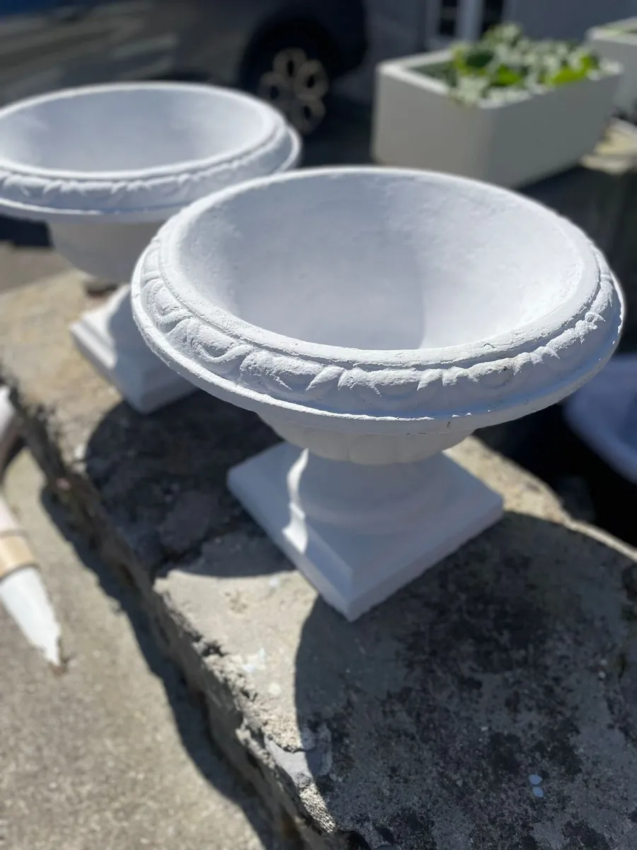 Pair of Neoclassical Garden Urns - Image 2