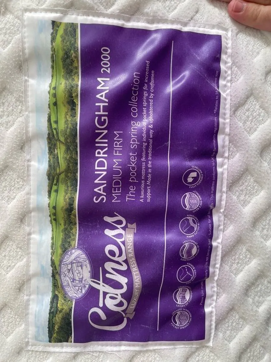 Luxury King Size Bed Set - Cotness Sandringham 2000 (Like New) - Image 2