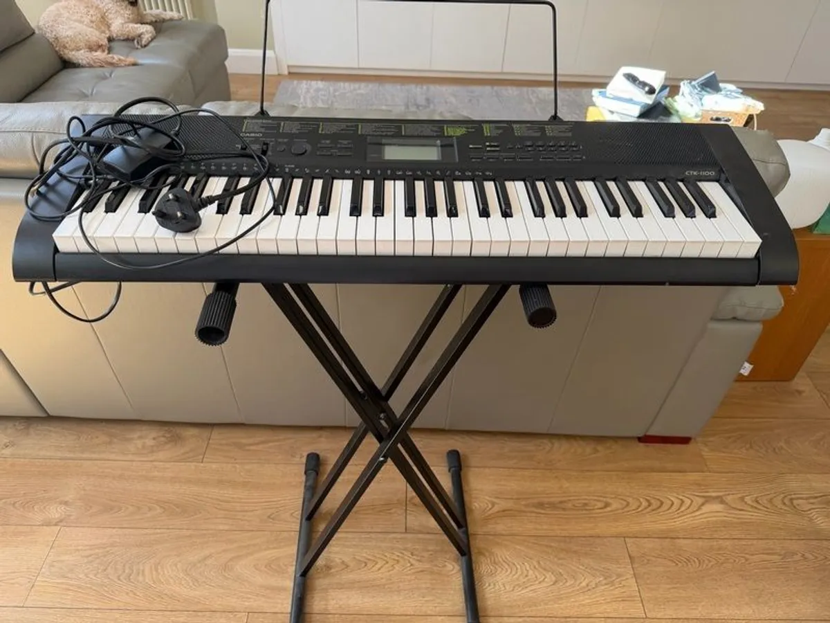 casio keyboard ctk-1100 & stand - Image 1