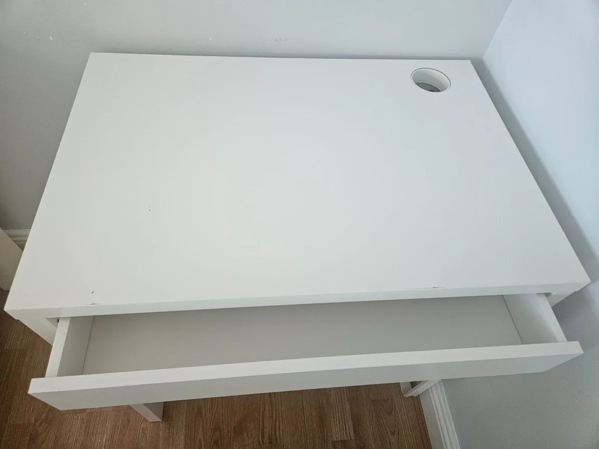 White desk with drawer - Image 2
