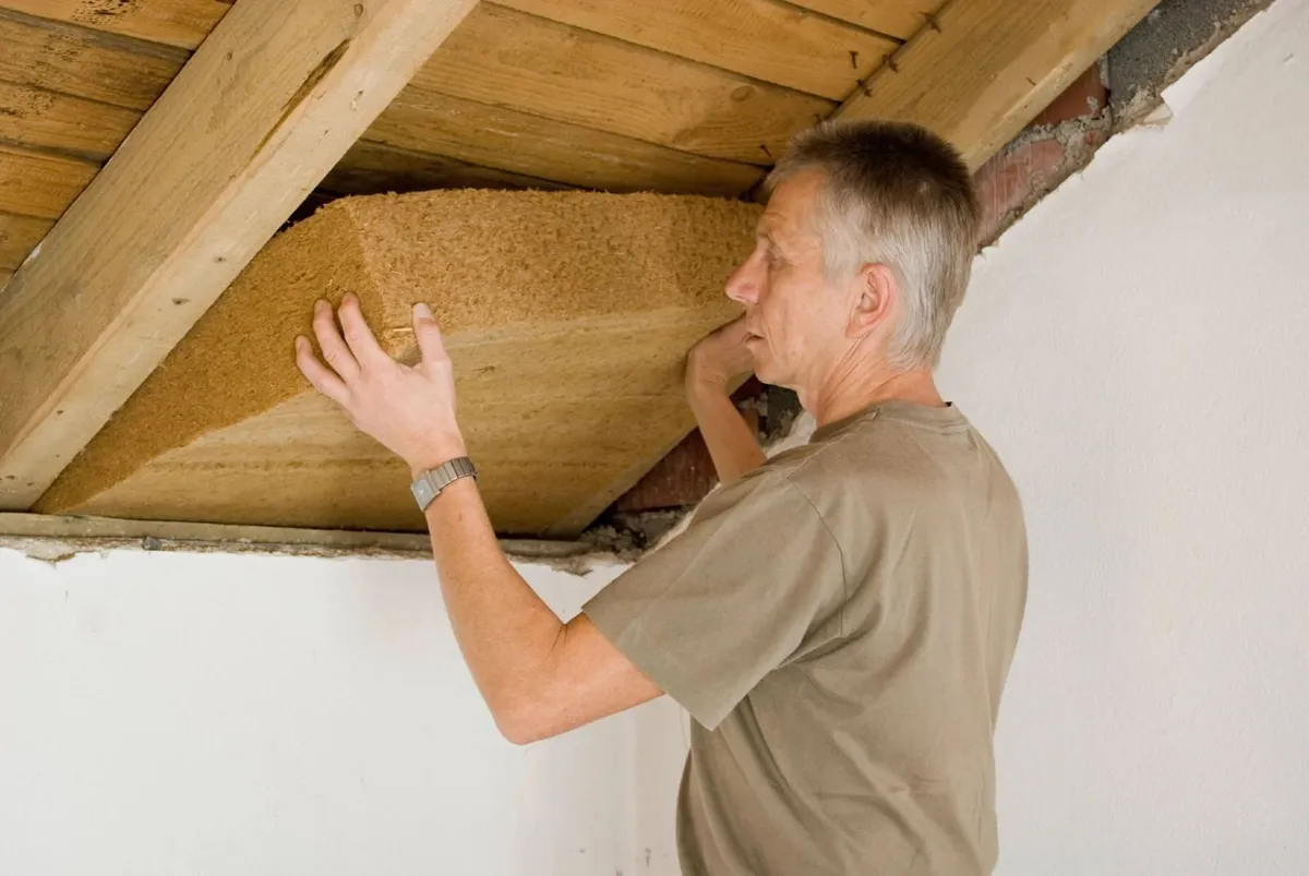 Roof insulation, wood fibber insulation, Steico - Image 1