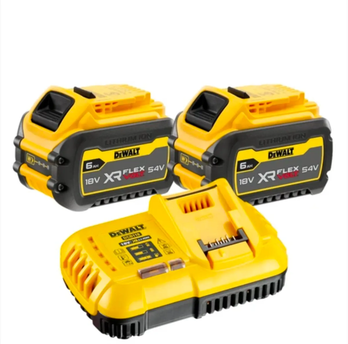 DeWalt 54v FlexVolt 2 x 6Ah and 8A Fast Charger