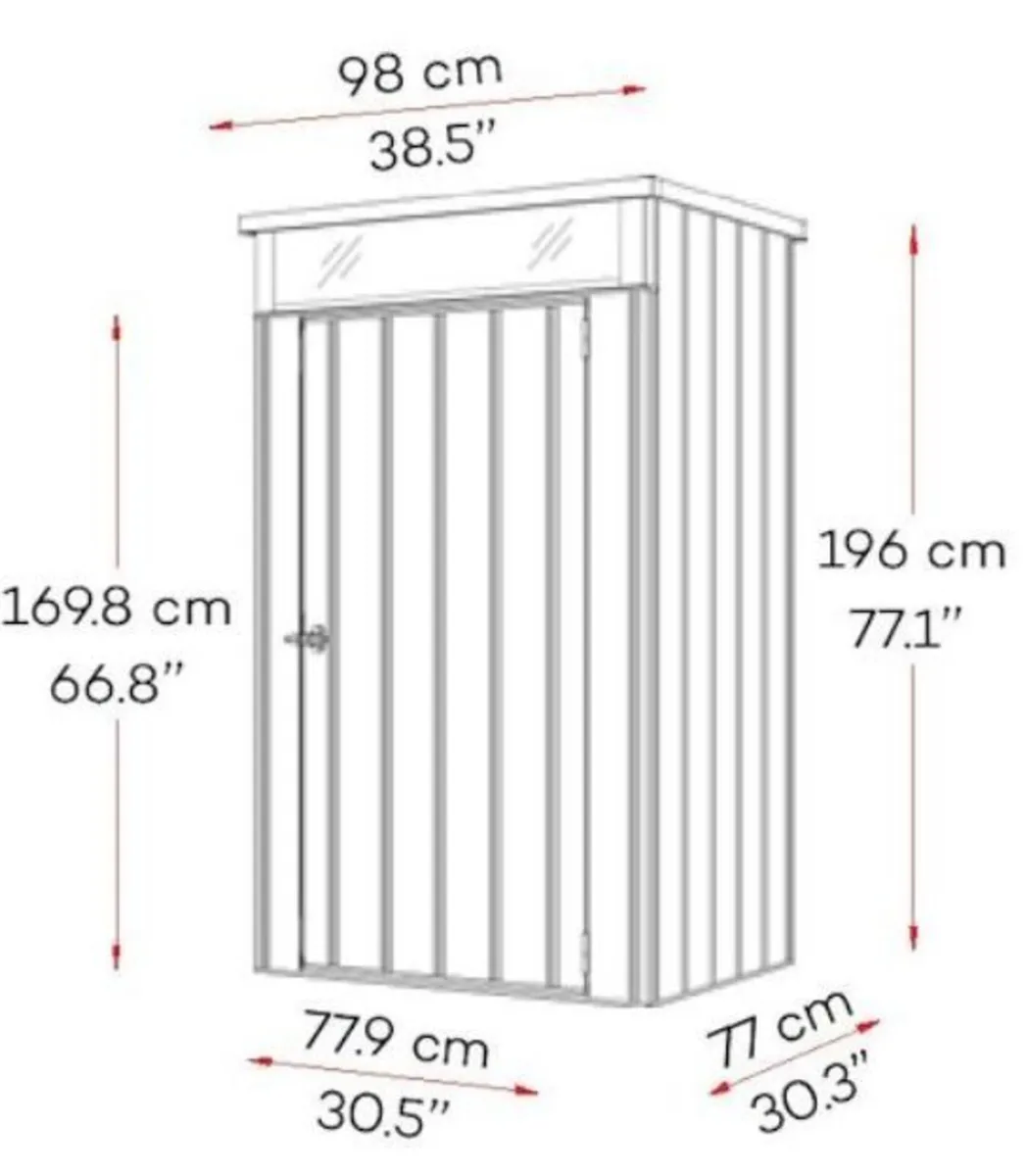 Palladium 3×2 Outdoor Steel Storage Cabinet / Shed - Image 2