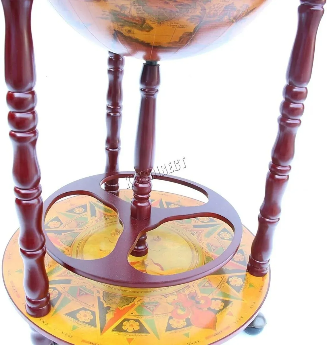 Globe Bar 360mm Antique Wine Spirits Storage Set - Image 3