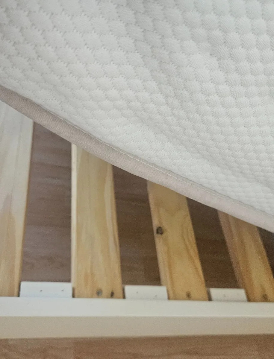 4' Cream Timber Framed Bed - Image 2