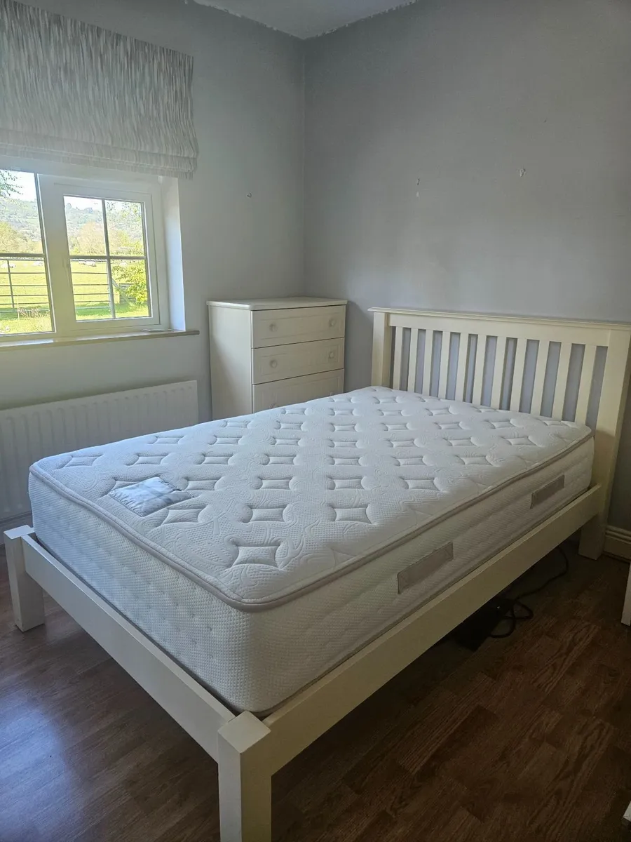 4' Cream Timber Framed Bed - Image 1