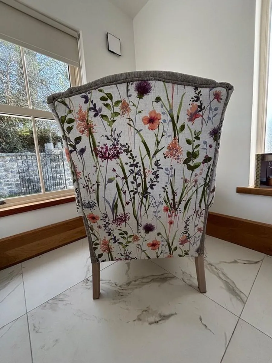 Bespoke Reupholstered Wingback Chair - Image 1