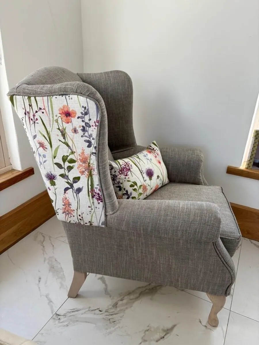 Bespoke Reupholstered Wingback Chair - Image 2