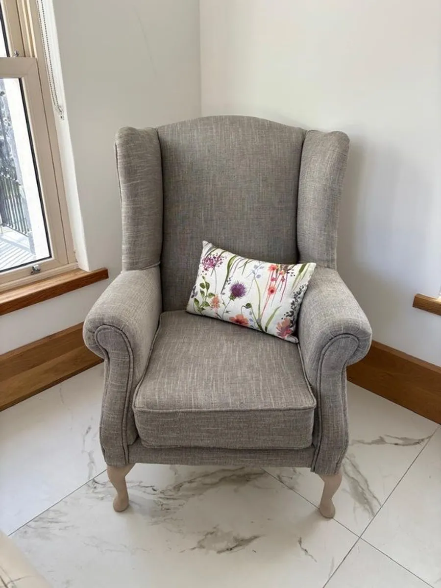 Bespoke Reupholstered Wingback Chair - Image 3
