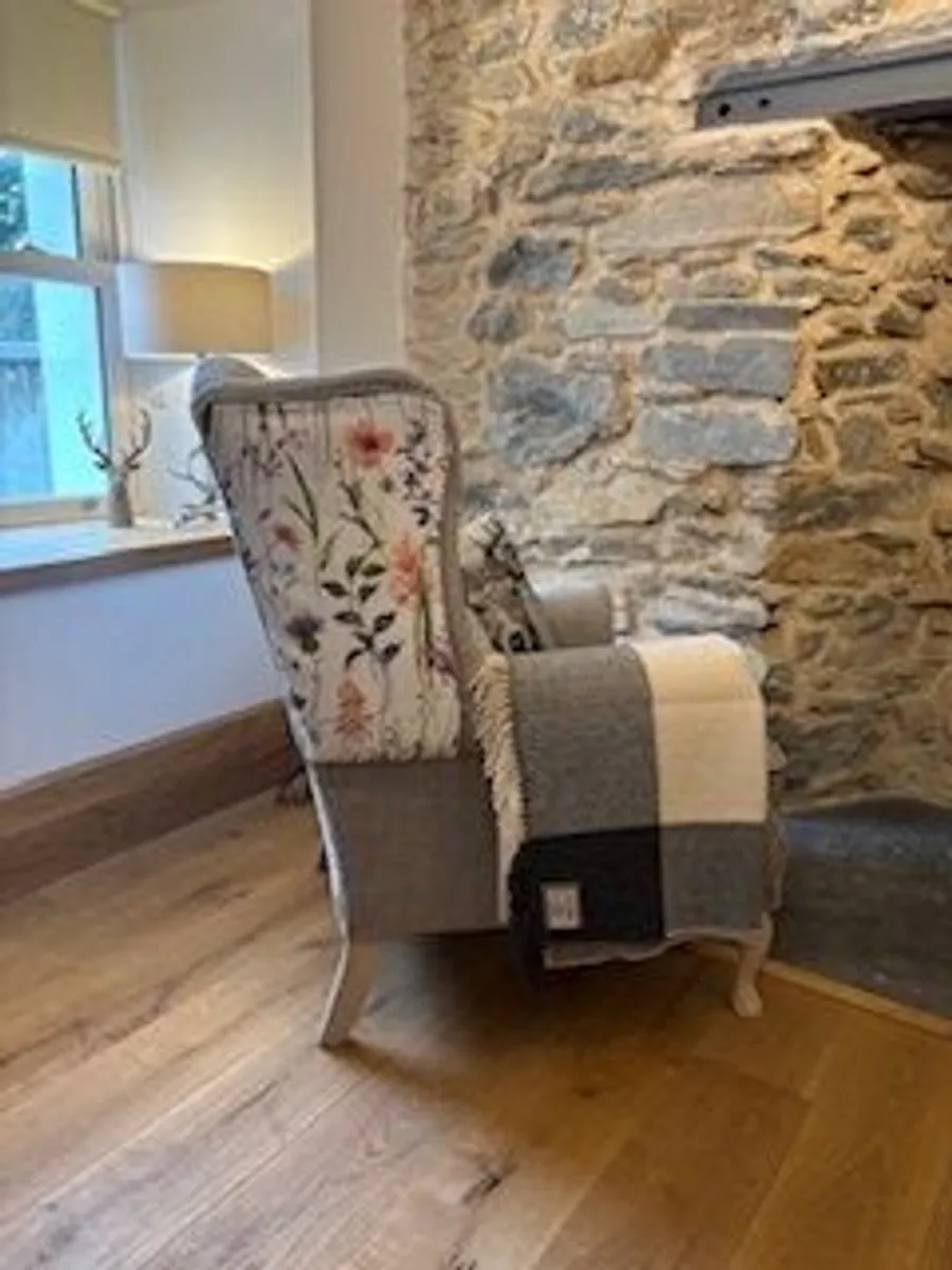 Bespoke Reupholstered Wingback Chair - Image 4