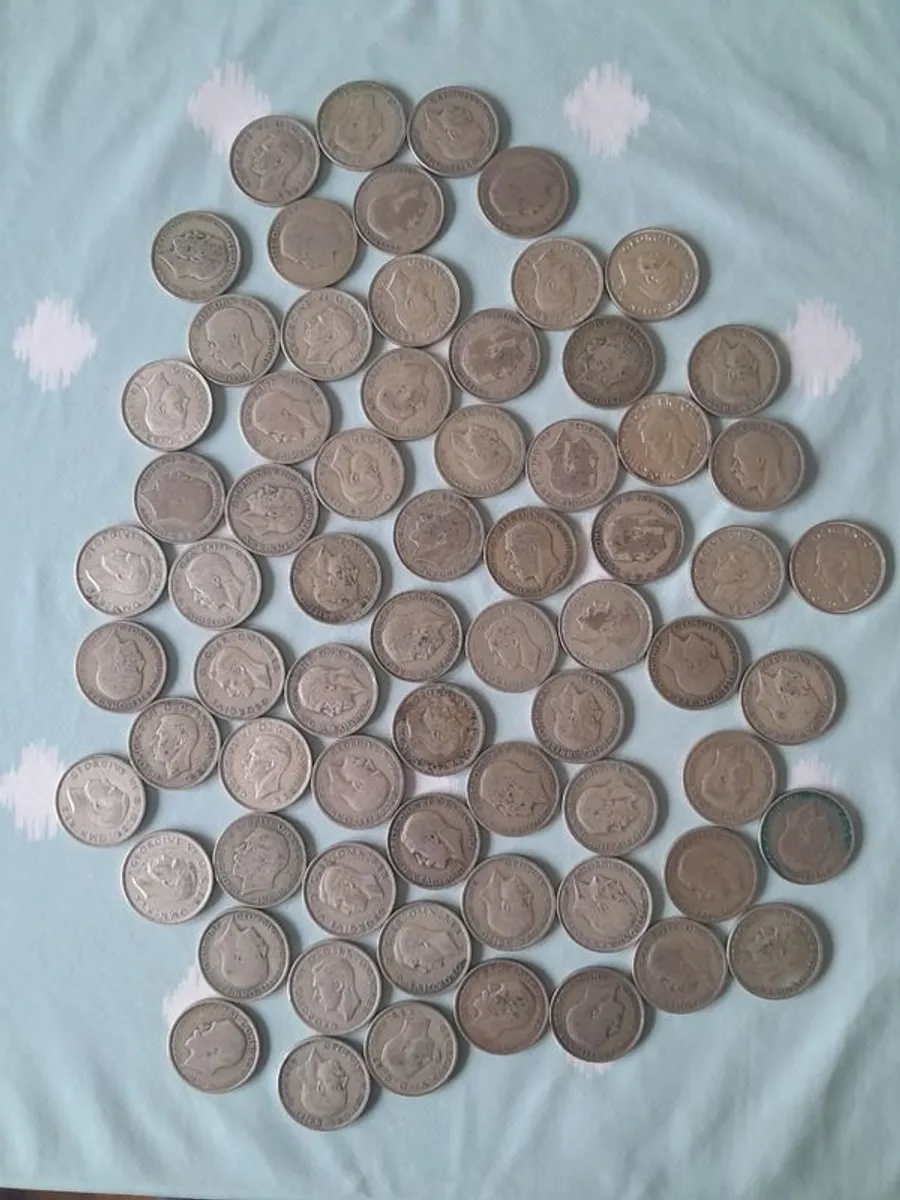 2 Shillings - Florins - George VI British silver - Image 1