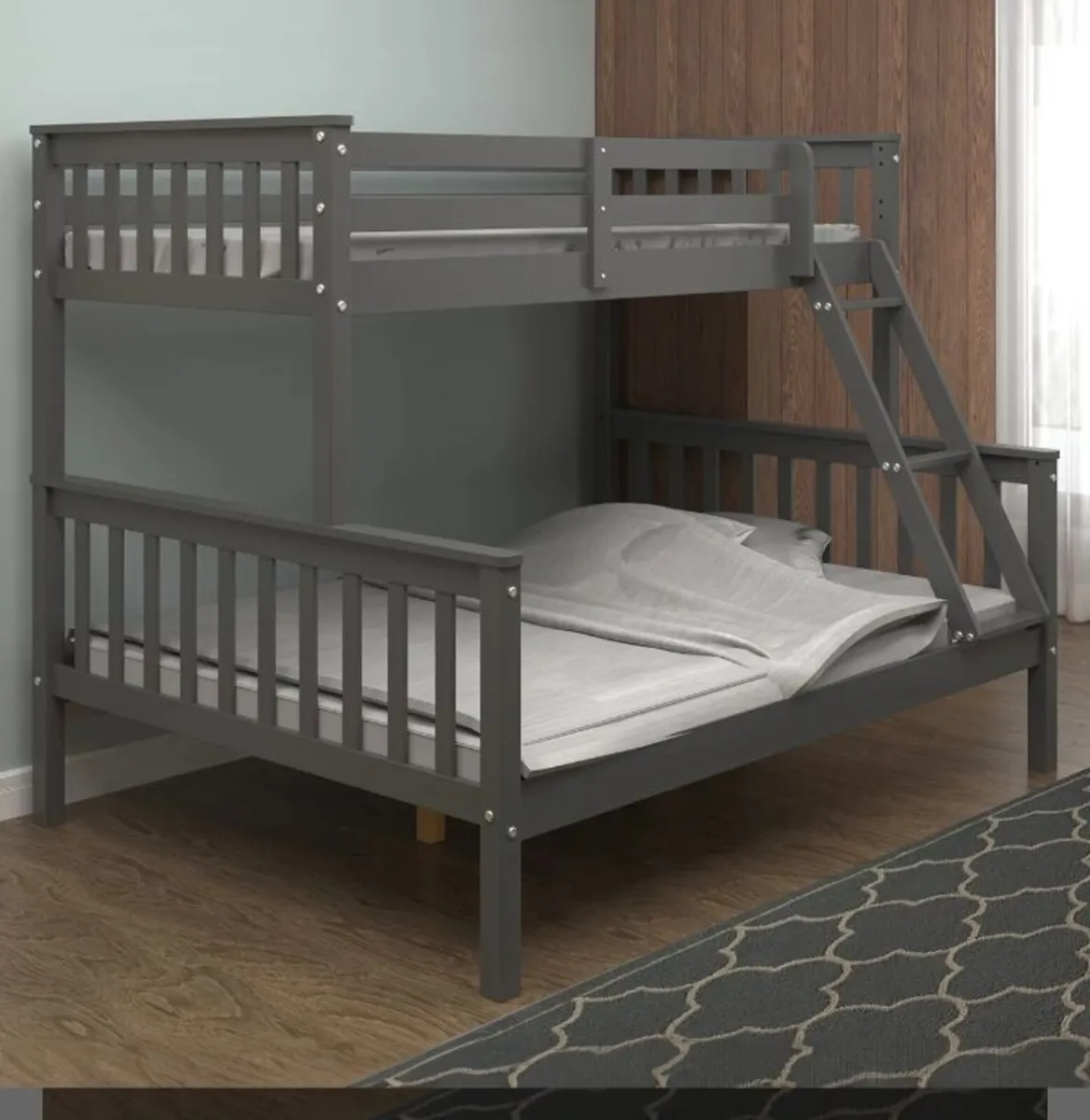 Tess Triple Bunk Bed Grey - Image 2