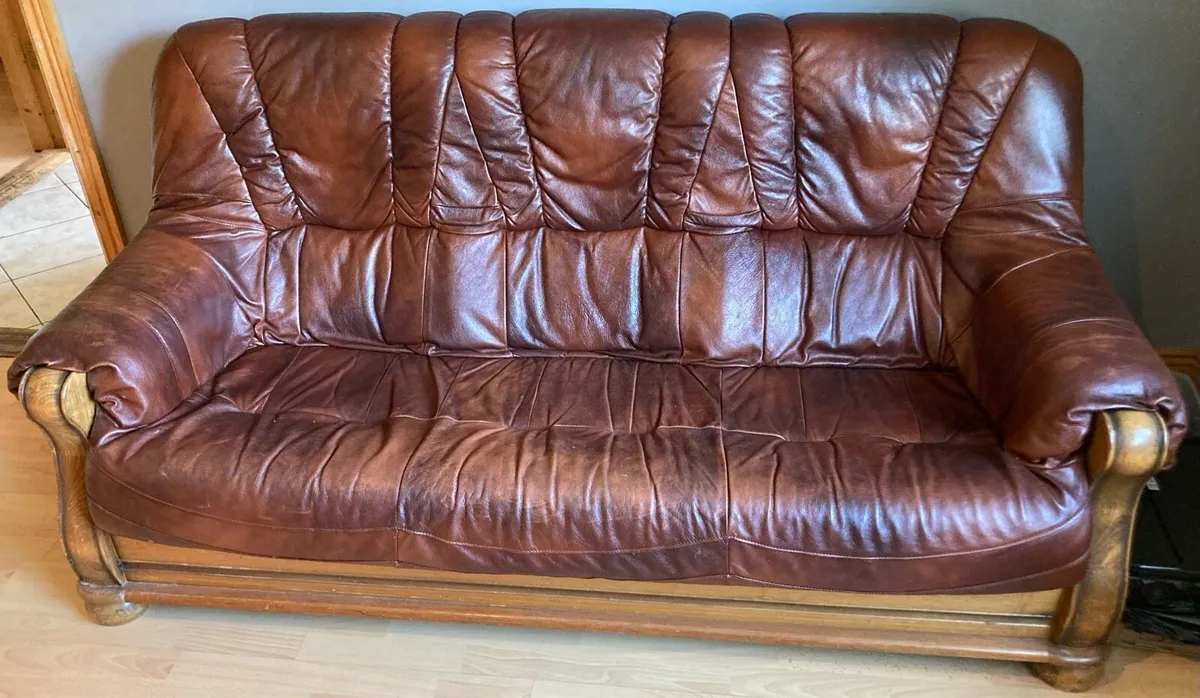 Leather Couch - Image 1