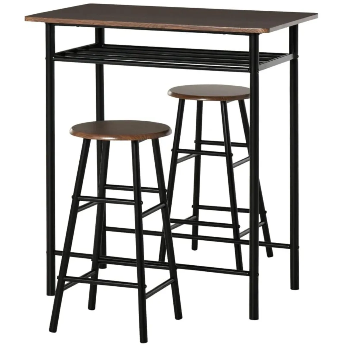 Bar Table Set, Bar Table and Stools Set, Footrest - Image 1