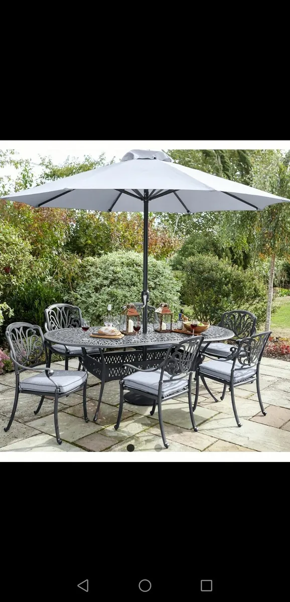 Brand New Antique Grey Hartman Cast Alum. 6 Seater - Image 1