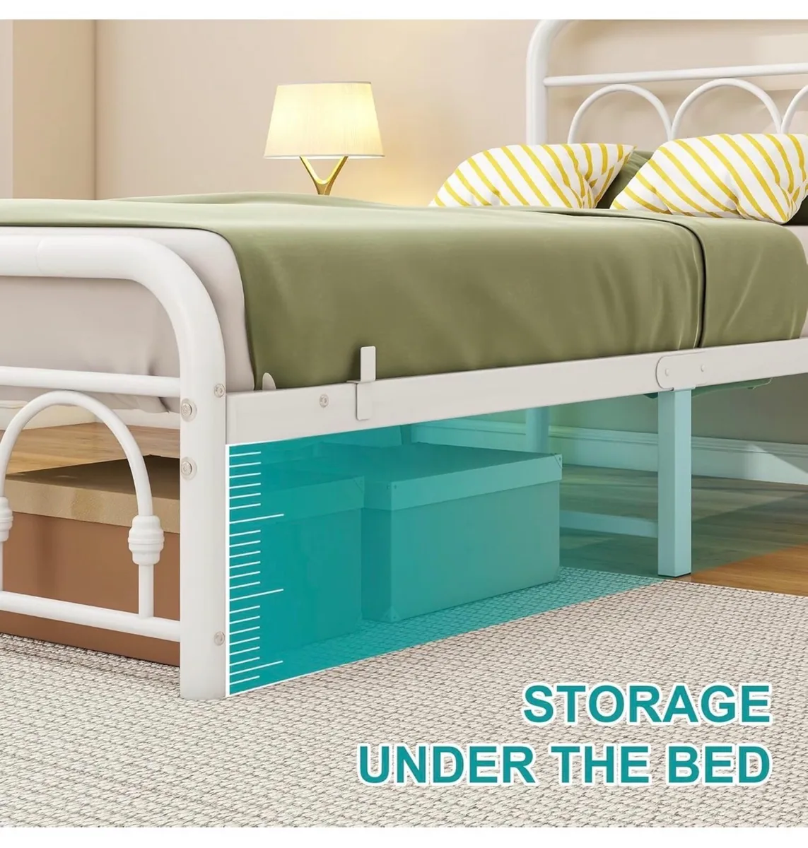 3ft Single Bed Frame with Headboard(90x190cm) - Image 4