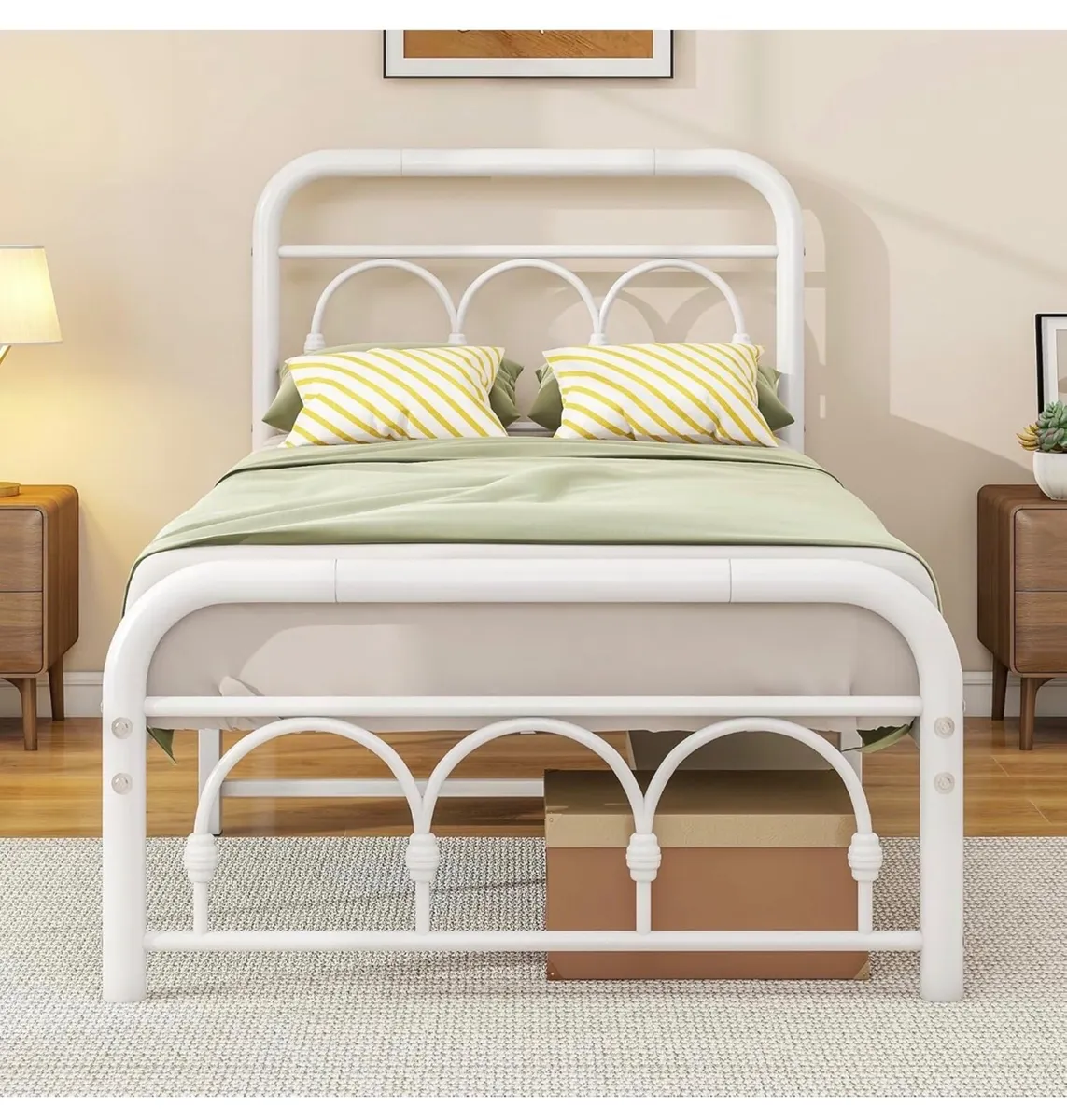 3ft Single Bed Frame with Headboard(90x190cm) - Image 1