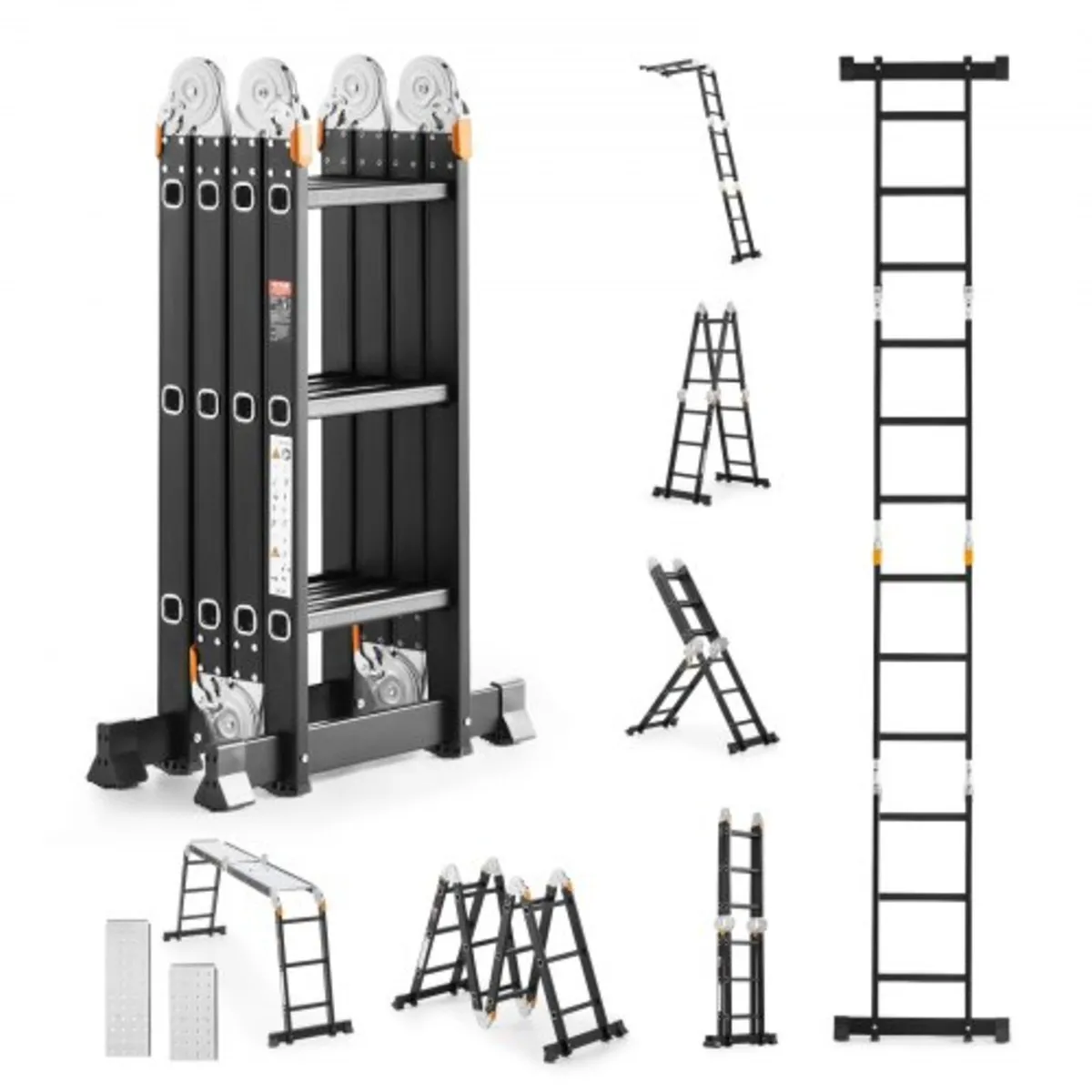 Multi-Purpose Folding Ladder, 7-in-1 Tall Extensio - Image 1