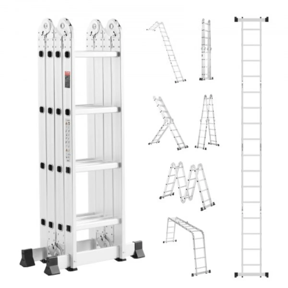 Folding Ladder, 7-in-1 Tall Extension Step Ladder, - Image 1