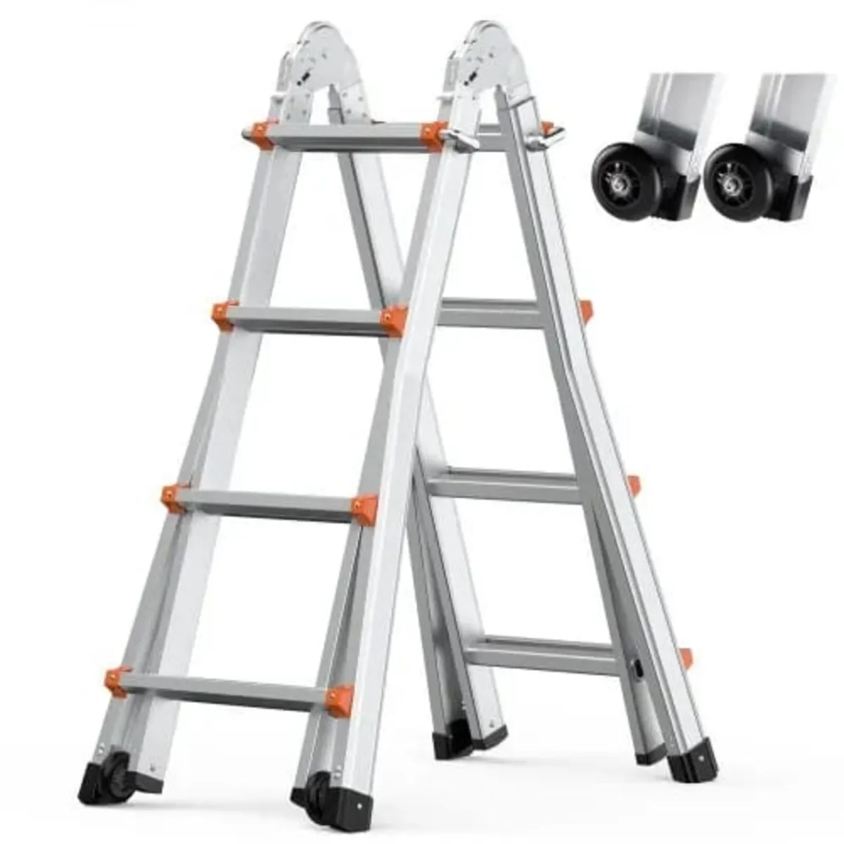 Ladder A Frame, 15.5 FT Compact Aluminum Extension - Image 1