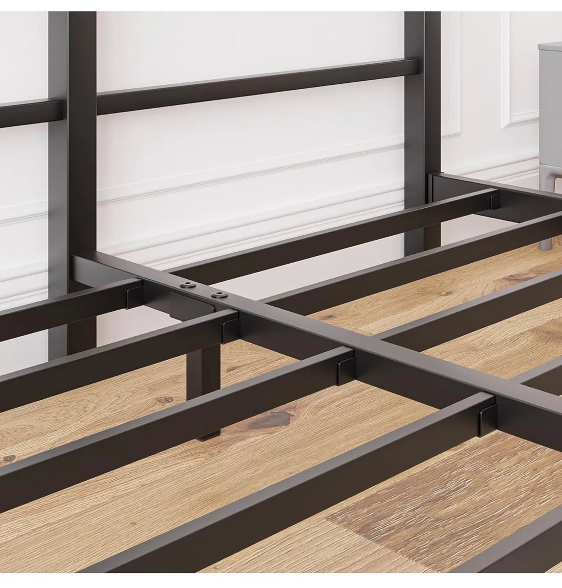 16cm Low Profile King Bed Frame with Headboard, 5f - Image 4