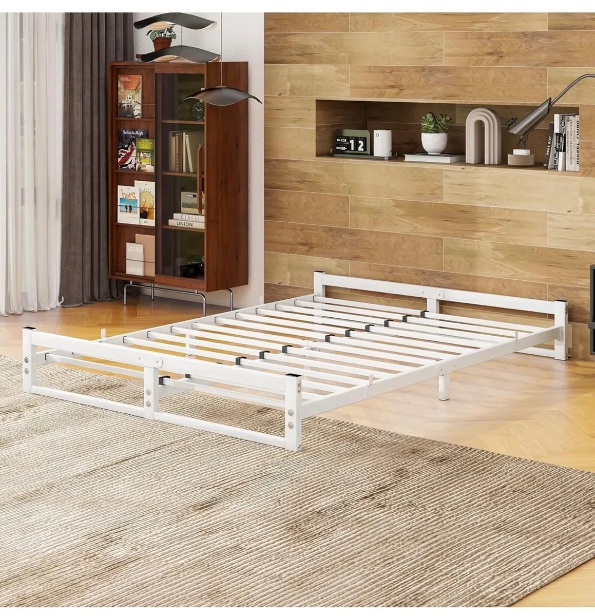 King Size Bed Frame,Metal Platform Low Bed Frame - Image 4