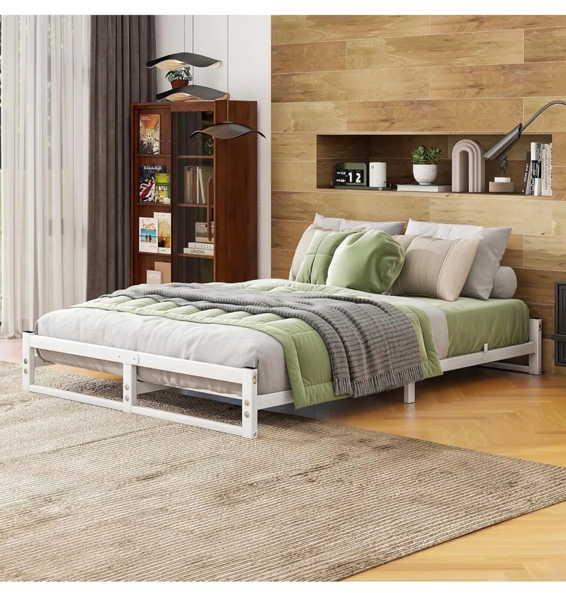 King Size Bed Frame,Metal Platform Low Bed Frame - Image 2