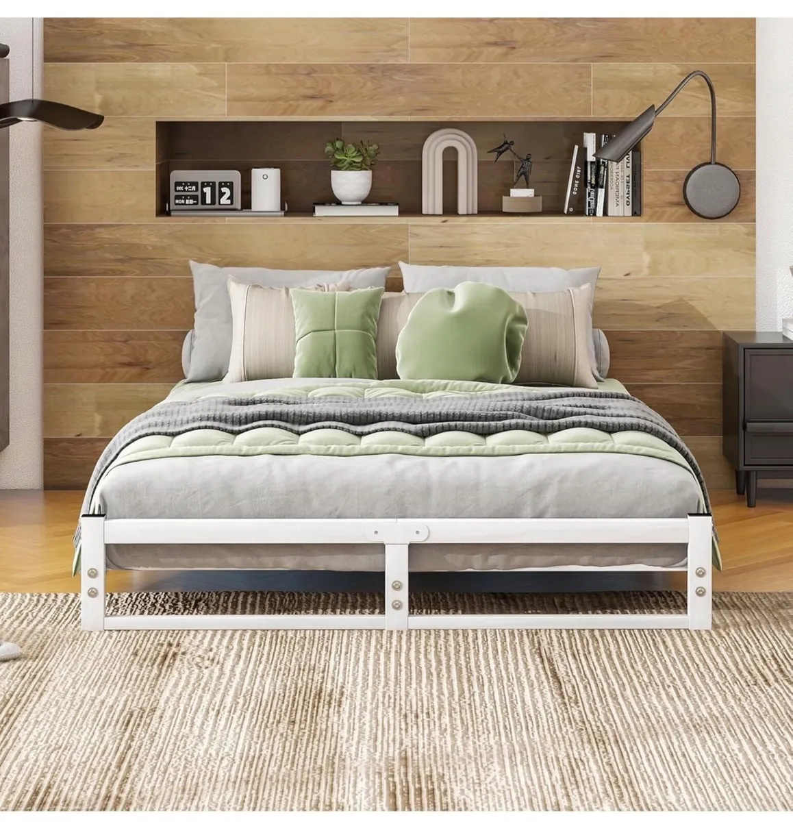 King Size Bed Frame,Metal Platform Low Bed Frame - Image 1