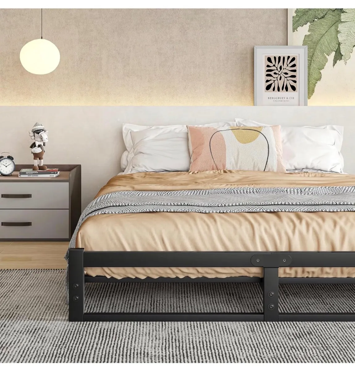 King Size Bed Frame,5ft Floor Bed Frame King Size - Image 4