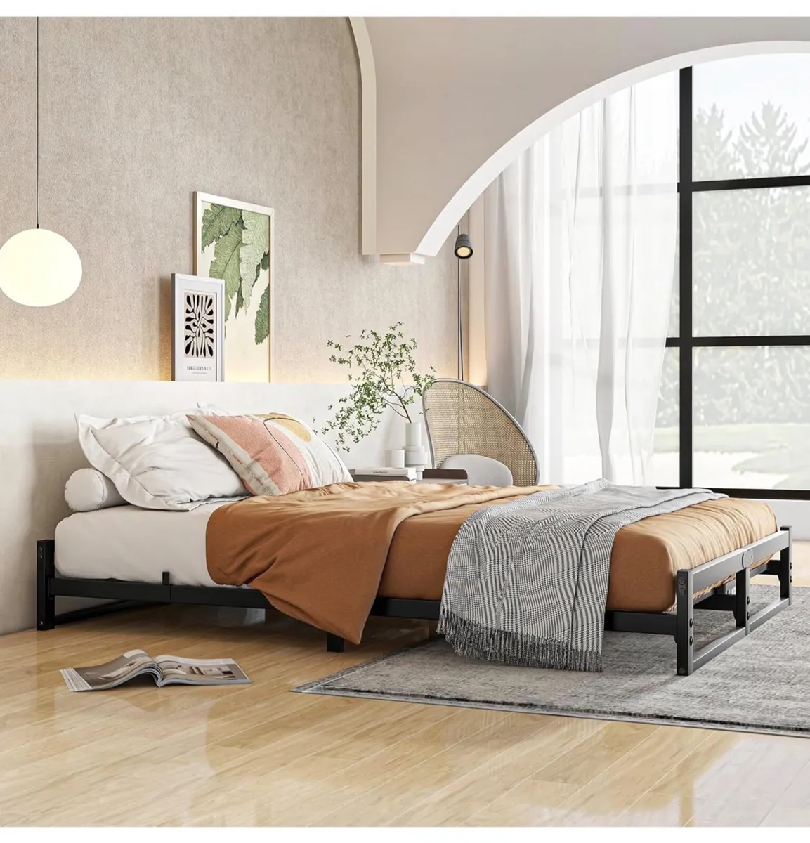 King Size Bed Frame,5ft Floor Bed Frame King Size - Image 4