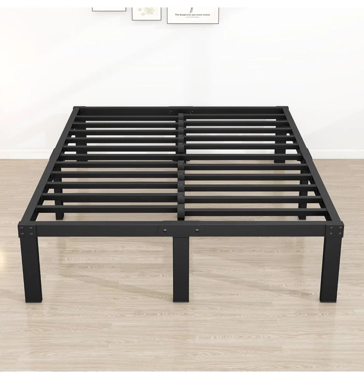 King Size Bed Frame, 36cm High Metal Platform Bed - Image 3